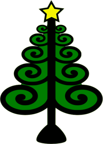 Immagine vettoriale di albero di Natale