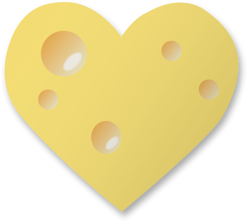 Cuore di formaggio svizzero