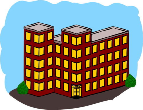 Grafica vectoriala de un bloc de apartamente
