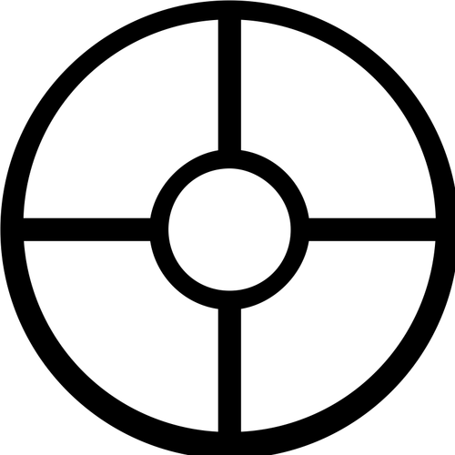 Vektor ClipArt-bilder av runda forntida helig symbol