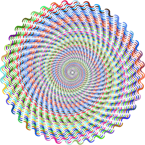 Färgglad blommig whirlpool