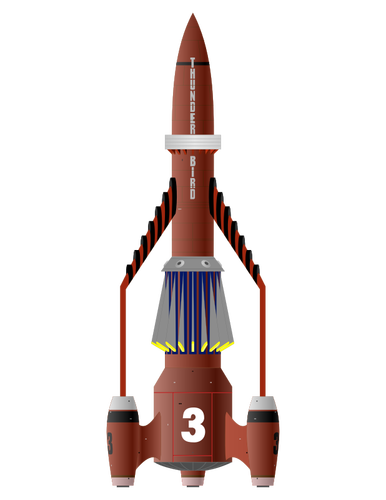 Red rocket vector image