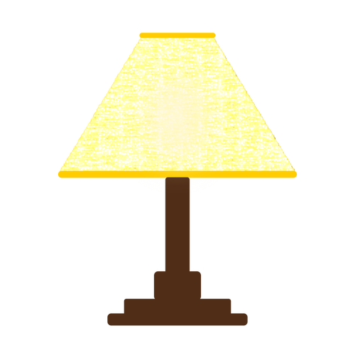 Gele lamp schaduw