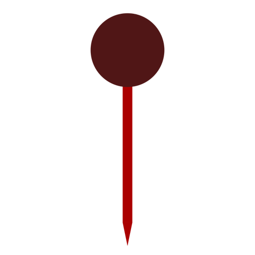 Rött papper pin