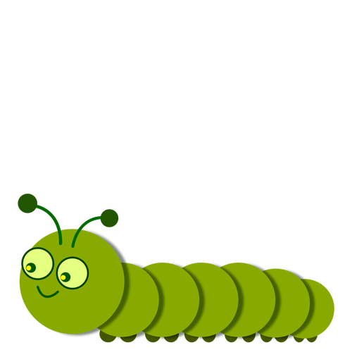 Caterpillar sorridente