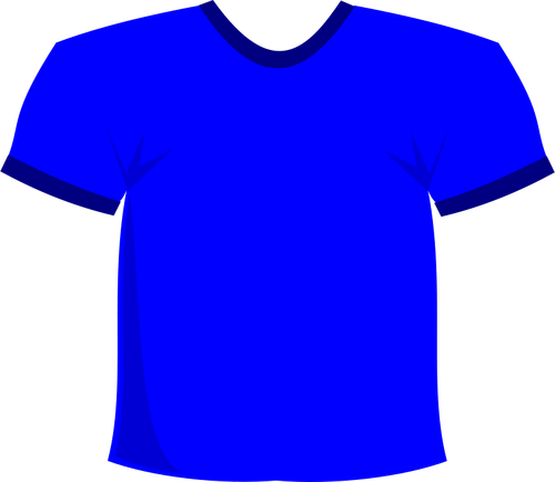 Blauw T-shirt vector illustraties