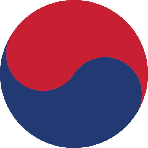 Koreanska Taeguk symbol vektor ClipArt