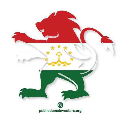 Bandera de Tayikistán cresta