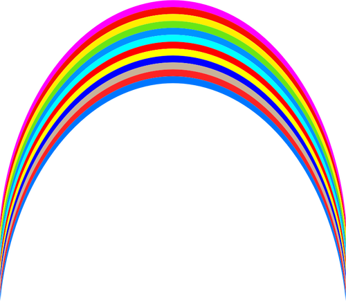 Vektor Klipart klenutým Rainbow