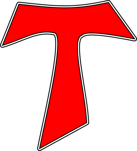Tau-kruis vector tekening