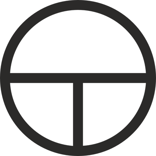 Tau-kruis omringd hiëroglief vector afbeelding