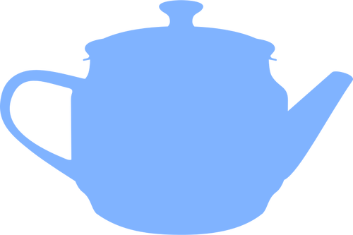 Silhouette vector image of a teapot