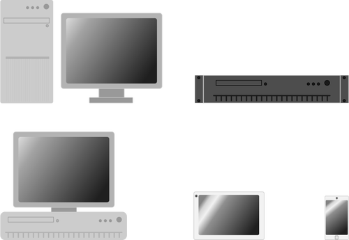 Imagem vetorial de dispositivos on-line