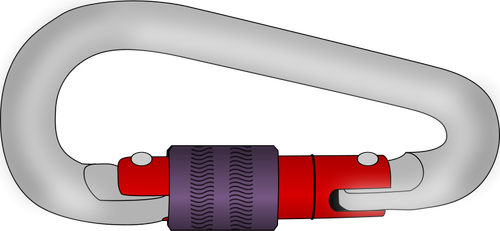 Vector clip art image of carabiner