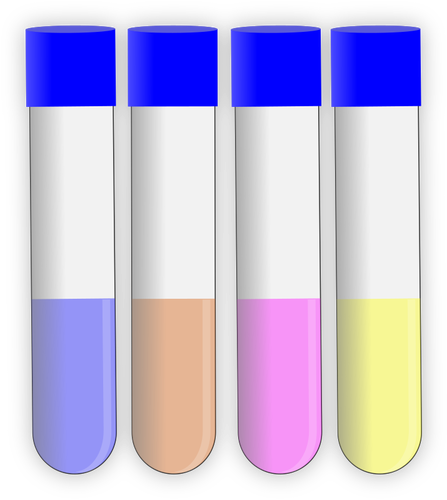 Tubos de ensaio coloridos