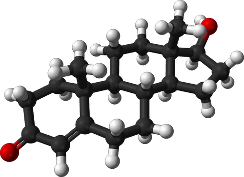 Testosteroni molekyyli 3d
