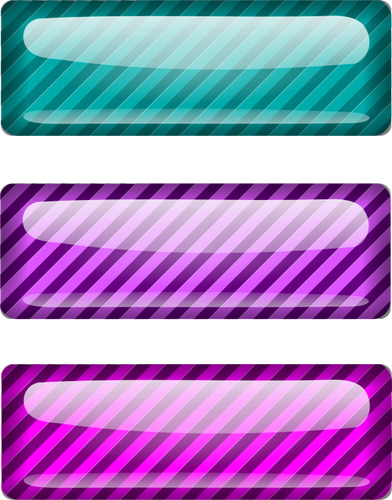 Tre strippad blå och lila rektanglar vektor ritning