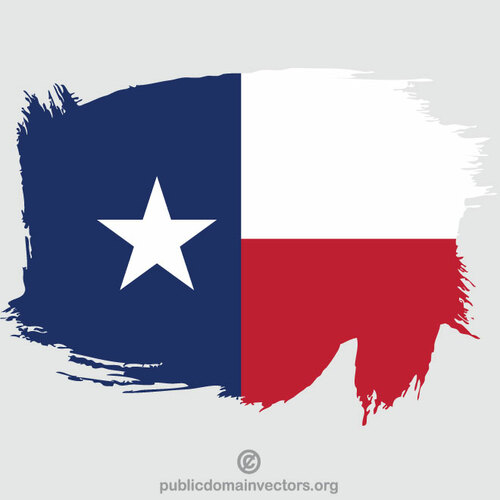 Trazo de pincel de bandera de Texas
