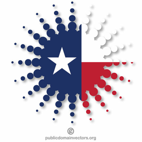 得克萨斯州国旗半色调形状