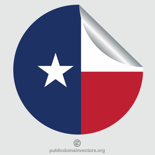 Adesivo de descascamento de bandeira do Texas