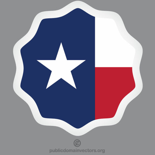 Stiker bendera Texas
