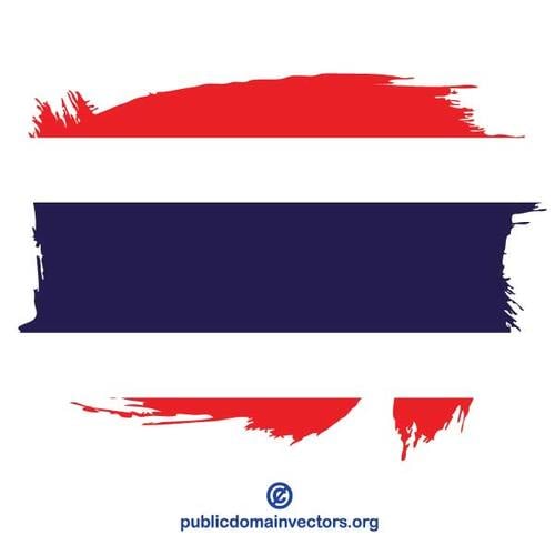 タイの国旗を塗り