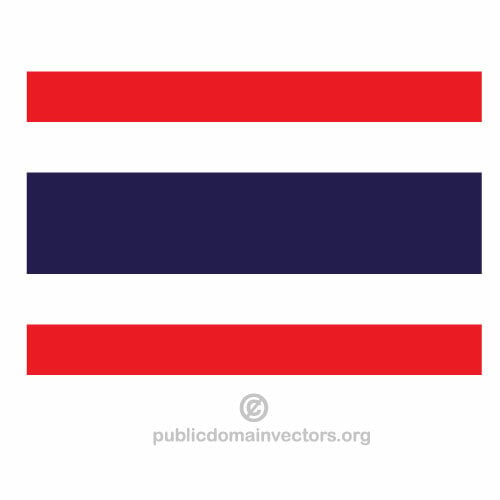 Vector drapeau de la Thaïlande