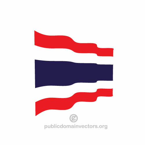 מנפנף בדגל וקטור של תאילנד