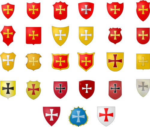 Da heraldiske våpenskjold utvalg vektorgrafikk