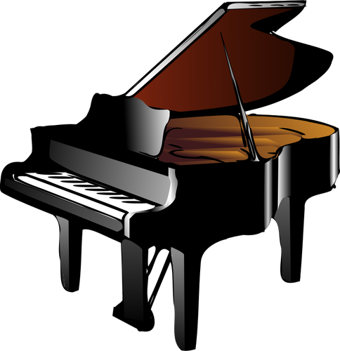 Piano vektorritning