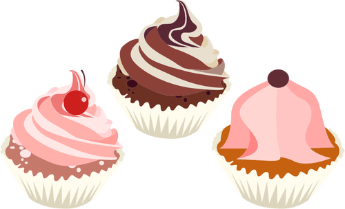 Drie heerlijke cupcakes