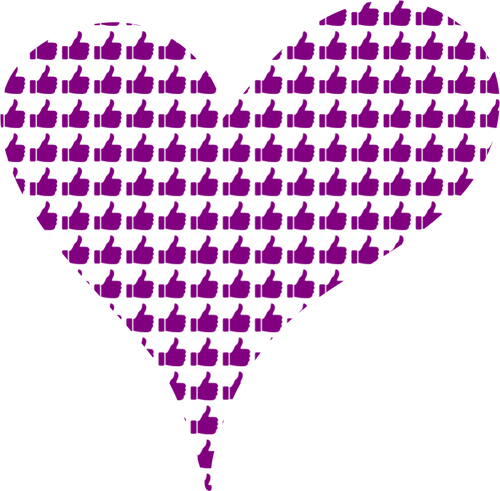 Purple Heart mit Daumen nach oben