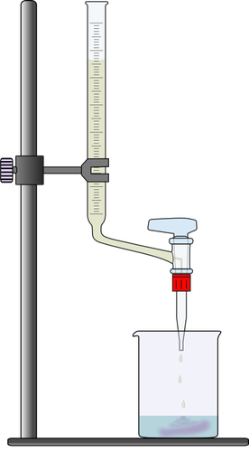 Vektortegning av titrering i laboratory eksperimentet