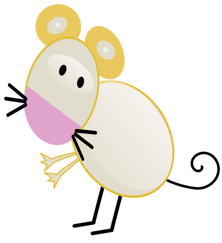 Cartoon colorful mouse