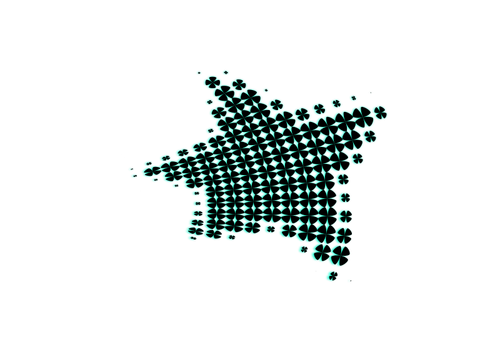 Image vectorielle étoiles boutonneuses