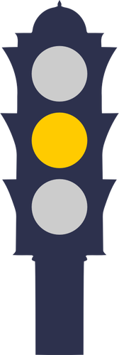Traffic light in yellow