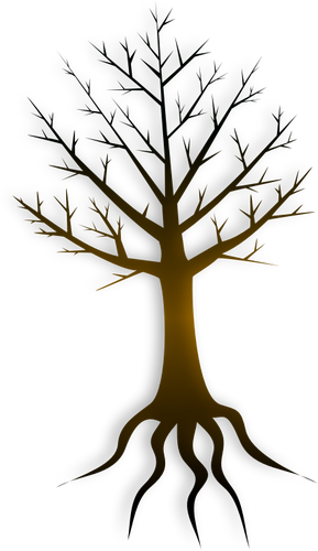 树的树干矢量插图