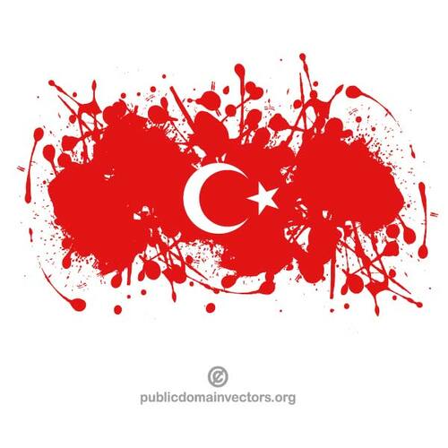 Turkiska flaggan vektorgrafik