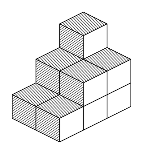 Desenho de vetor de cubos de altos