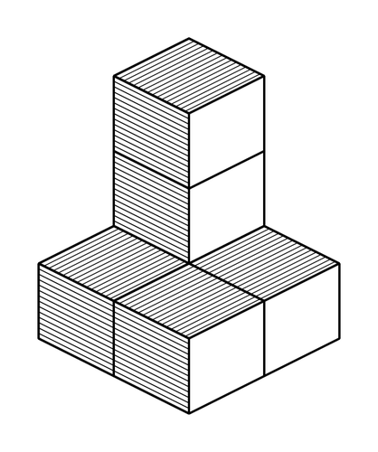 Kubus toren vector afbeelding