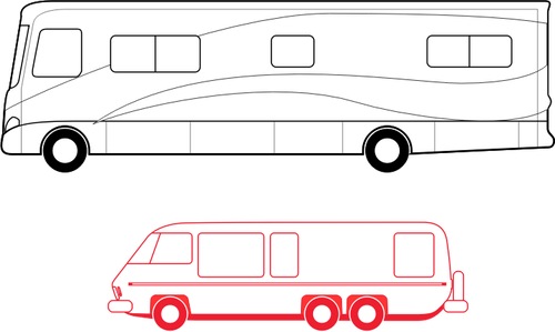 Two recreational vehicles