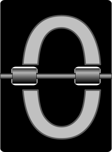 Mechanische Wecker NULL Nummer Kachel-Vektor-Bild