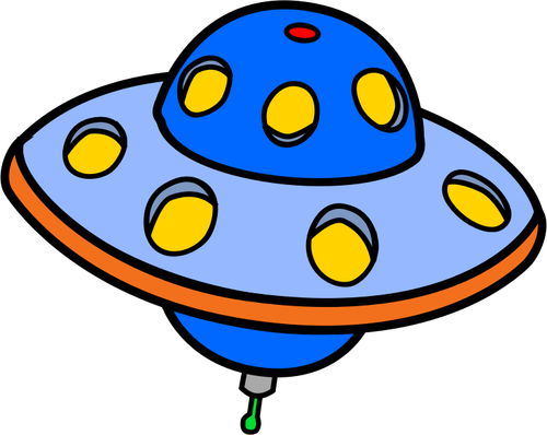 Gekleurde UFO vector illustraties