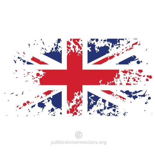 Éclaboussures d’encre drapeau britannique