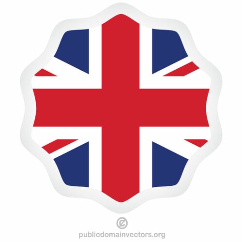 Pegatina de bandera del Reino Unido