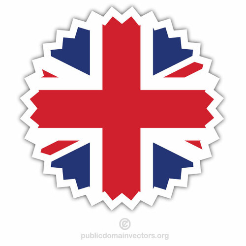 Regatul Unit drapelul autocolant clip art