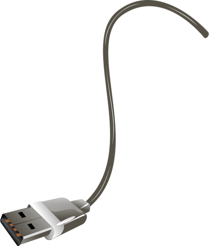 Vectorillustratie van einde van USB-kabel