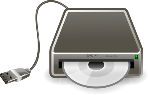 USB-DVD-CD-Brenner-Vektorgrafik
