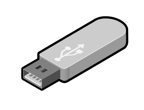 USB duim toer 2 vector tekening