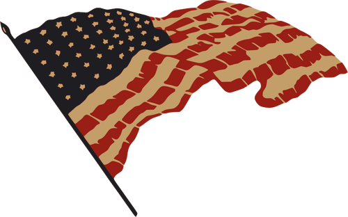 Amerikanska flaggan vektor ritning
